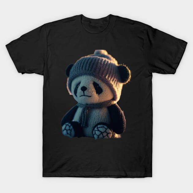 Baby Panda Wearing Snow Clothes T-Shirt by Bam-the-25th